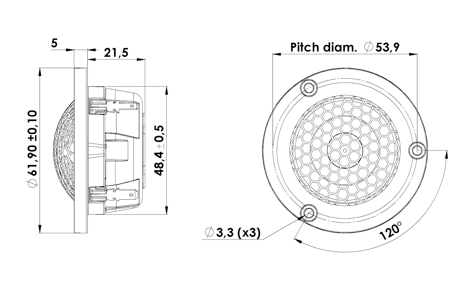 Scan-speak R3004-602006 Ring Dome Tweeter